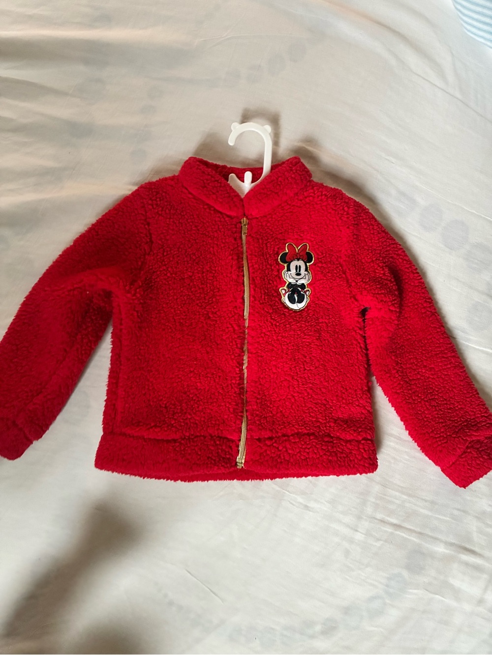 Disney Red Minnie Sherpa Hoodie for Kids
